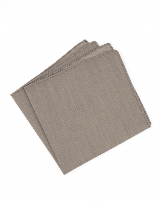 DOLOMITE - POCKET SQUARE - BEIGE GREY - ECOBLEND