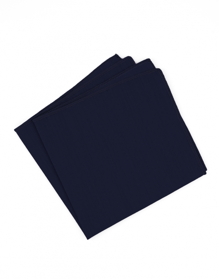 OBSIDIAN - POCKET SQUARE - NAVY BLUE - ECOBLEND