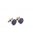 AGATE - CUFFLINKS - ECOBLEND - MEDIUM BLUE