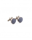 CALCITE - CUFFLINKS - ECOBLEND - LIGHT BLUE GREY