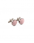 QUARTZ - BOUTONS DE MANCHETTE - ECOBLEND - ROSE CLAIR