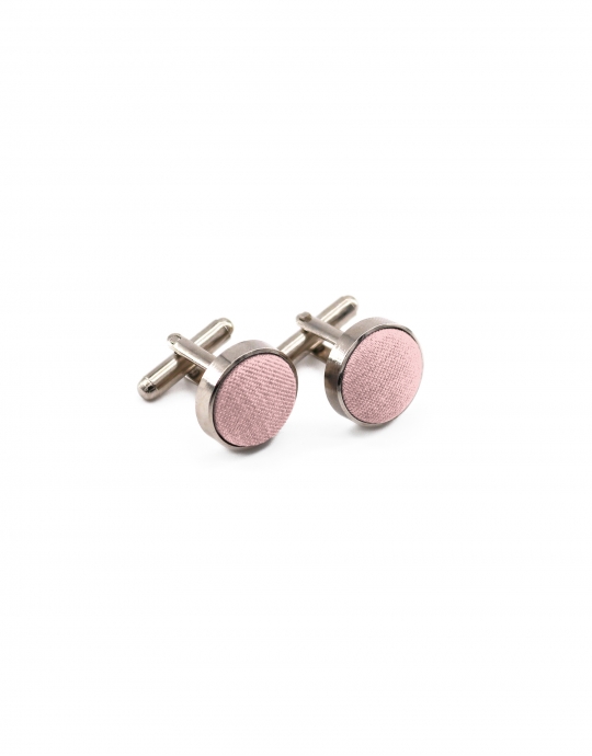 QUARTZ - BOUTONS DE MANCHETTE - ECOBLEND - ROSE CLAIR