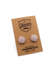 QUARTZ - BOUTONS DE MANCHETTE - ECOBLEND - ROSE CLAIR