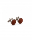 JASPER - CUFFLINKS - ECOBLEND - DARK TERRACOTTA