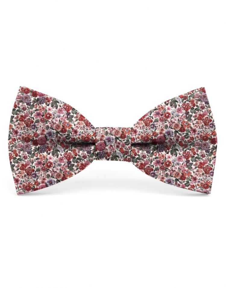 PARO - FLORAL BOW TIE - CLASSIC - PINK & GREEN