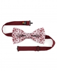 NEMI - FLORAL BOW TIE - CLASSIC - RED & WHITE