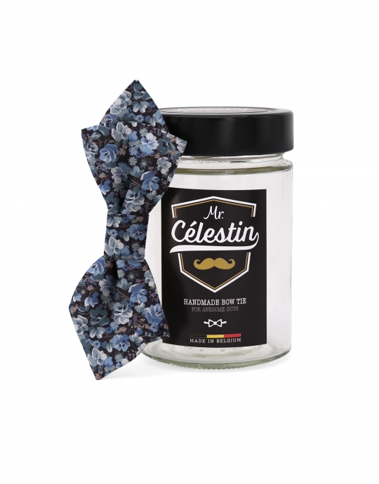 LEMAN - FLORAL BOW TIE - DIAMOND - BLUE & TEAL