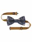 ENARE - FLORAL BOW TIE - CLASSIC - TEAL & CARAMEL