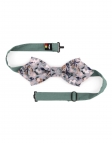 ORIVESI - FLORAL BOW TIE - DIAMOND - GREY, BLUE & GREEN