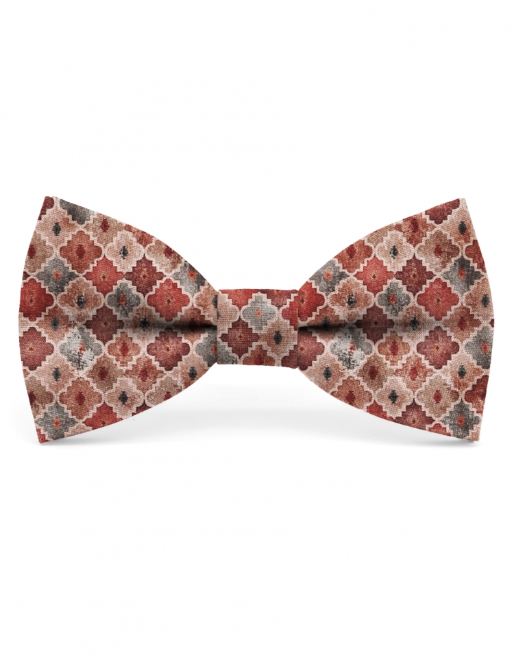 KIVU - BOW TIE - CLASSIC - TERRACOTTA & BROWN