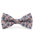 MALAR - FLORAL BOW TIE - CLASSIC - BLUE & BROWN