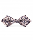 BALATON - FLORAL BOW TIE - DIAMOND - BLUE, BROWN & BEIGE