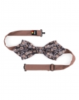 BOMUN - FLORAL BOW TIE - DIAMOND - BROWN & GREY