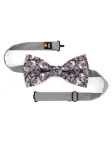 TAHOE - FLORAL BOW TIE - CLASSIC - BLUE & BROWN