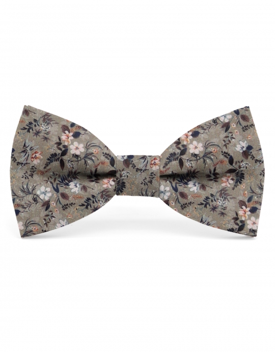 CONSTANCE - FLORAL BOW TIE - CLASSIC - LIGHT KHAKI GREEN