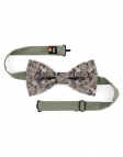 CONSTANCE - FLORAL BOW TIE - CLASSIC - LIGHT KHAKI GREEN