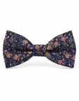 INARI - FLORAL BOW TIE - CLASSIC - NAVY BLUE, CARAMEL & PINK