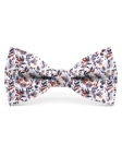 ISEO - FLORAL BOW TIE - CLASSIC - BLUE & ORANGE