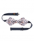 ISEO - FLORAL BOW TIE - DIAMOND - BLUE & ORANGE