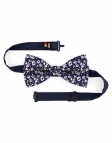 FRYKEN - FLORAL BOW TIE - CLASSIC - BLUE & ORANGE