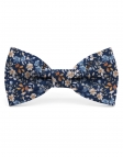 SILJAN - FLORAL BOW TIE - CLASSIC - BLUE & ORANGE