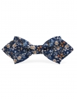 SILJAN - FLORAL BOW TIE - DIAMOND - BLUE & ORANGE