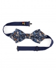 SILJAN - FLORAL BOW TIE - DIAMOND - BLUE & ORANGE