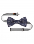 NOTORO - FLORAL BOW TIE - CLASSIC - BLUE, GREY & BROWN