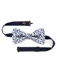 IDRO - FLORAL BOW TIE - CLASSIC - BLUE & WHITE