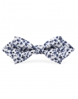 IDRO - FLORAL BOW TIE - DIAMOND - BLUE & WHITE