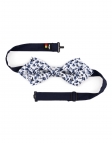 IDRO - FLORAL BOW TIE - DIAMOND - BLUE & WHITE