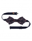 BIWA - FLORAL BOW TIE - DIAMOND - NAVY BLUE & PINK