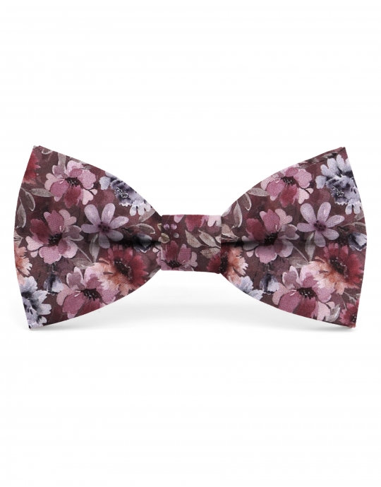 GARDA - FLORAL BOW TIE - CLASSIC - PINK & PURPLE