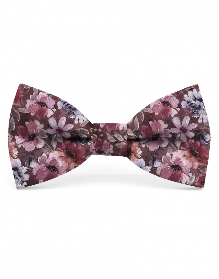 GARDA - FLORAL BOW TIE - CLASSIC - PINK & PURPLE