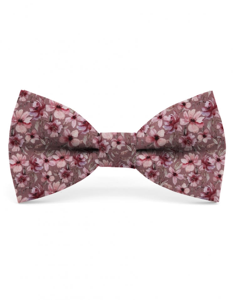 COMO - FLORAL BOW TIE - CLASSIC - OLD PINK