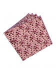 TOYA - FLORAL POCKET SQUARE - PINK & CARAMEL