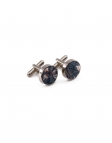 LEMAN - FLORAL CUFFLINKS - BLUE & TEAL