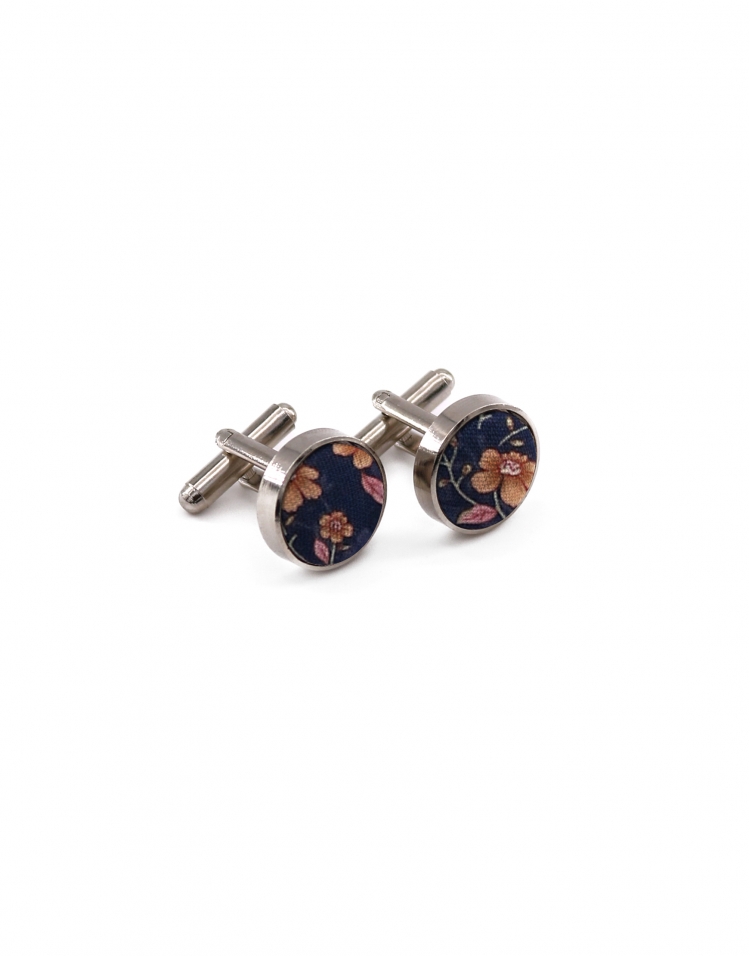 CONSTANCE - FLORAL CUFFLINKS - LIGHT KHAKI GREEN