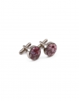 GARDA - FLORAL CUFFLINKS - PINK & PURPLE