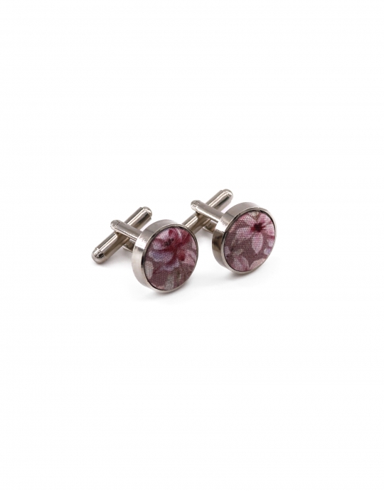 COMO - FLORAL CUFFLINKS - PINK