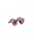 COMO - BOUTONS DE MANCHETTE FLEURIS - ROSE