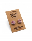 COMO - BOUTONS DE MANCHETTE FLEURIS - ROSE