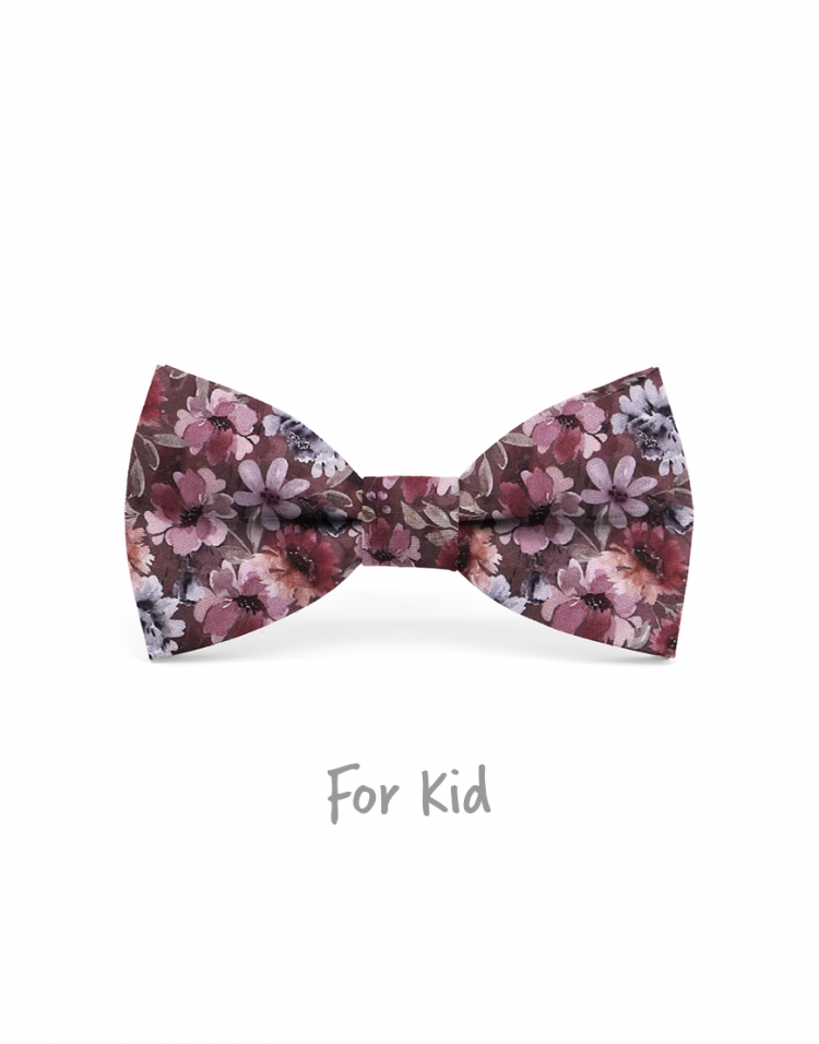 GARDA - KID or TEEN BOW TIE - PINK & PURPLE