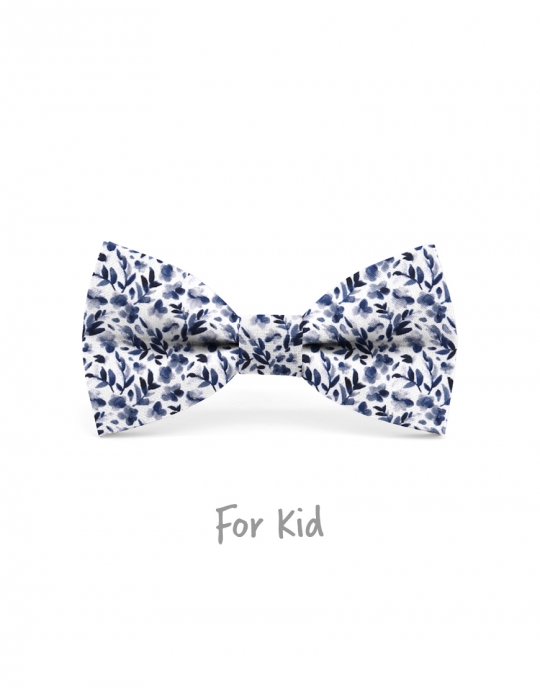 IDRO - KID or TEEN BOW TIE - BLUE & WHITE