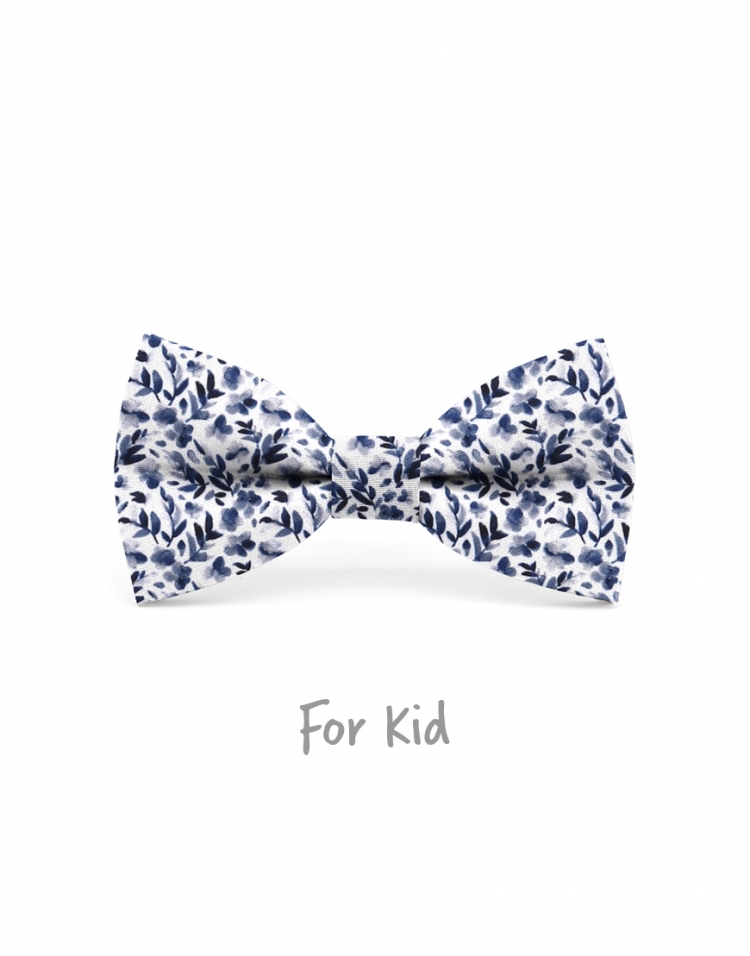 IDRO - KID or TEEN BOW TIE - BLUE & WHITE