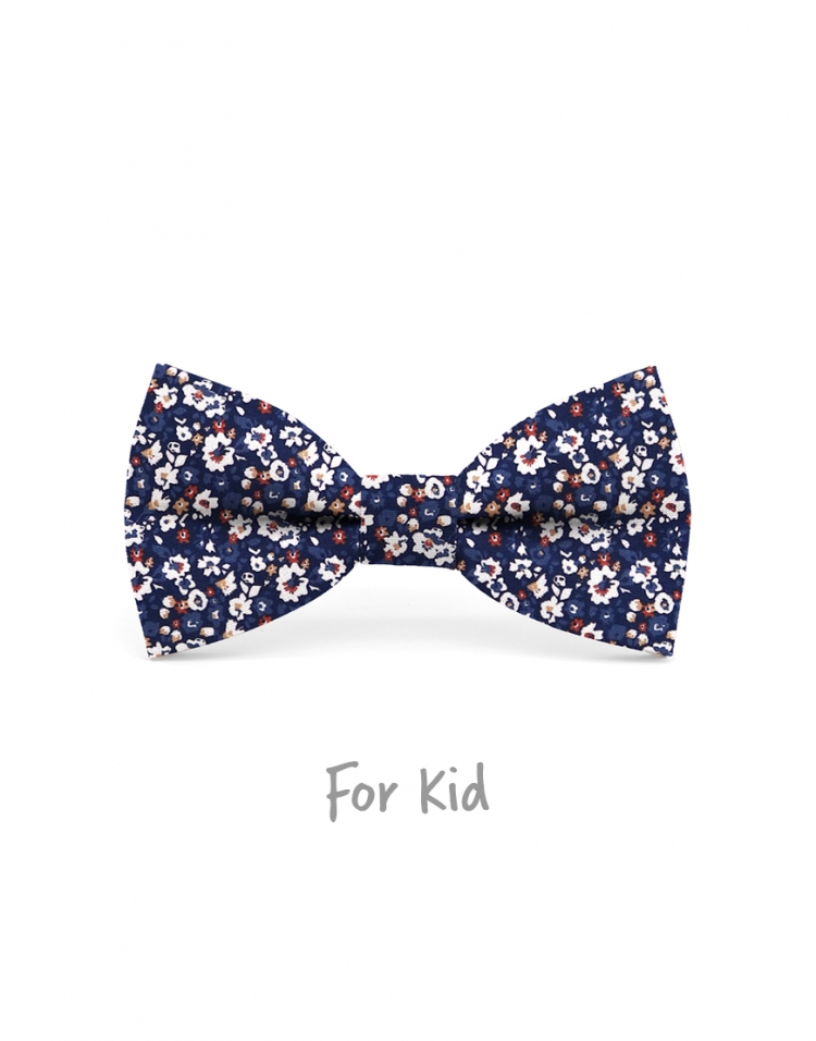 FRYKEN - KID or TEEN BOW TIE - BLUE & ORANGE