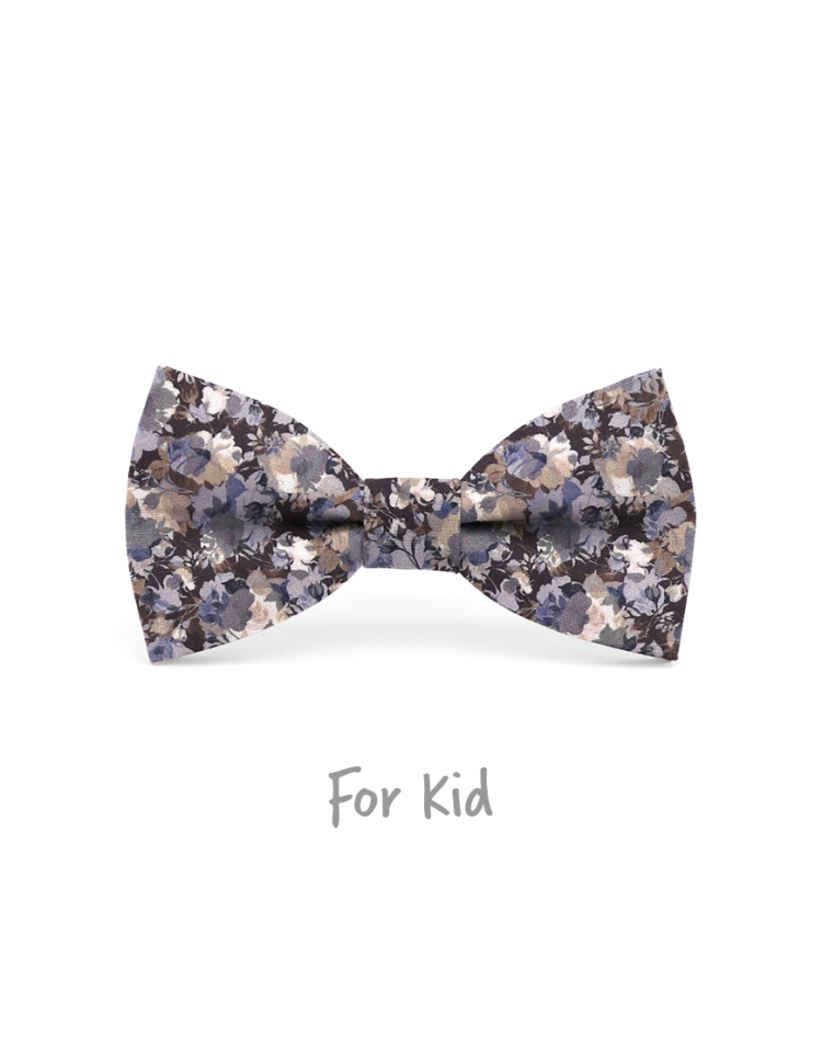 TAHOE - KID or TEEN BOW TIE - BLUE & BROWN