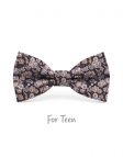 BOMUN - KID or TEEN BOW TIE - BROWN & GREY