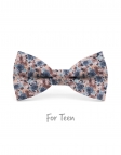 MALAR - KID or TEEN BOW TIE - BLUE & BROWN