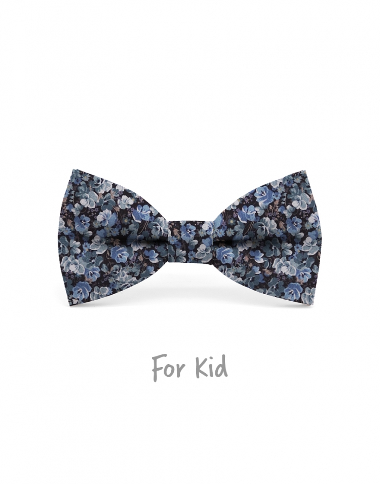 LEMAN - KID or TEEN BOW TIE - BLUE & TEAL